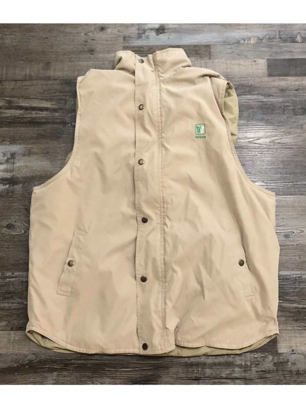 Nikken Thermowear Magnetic Therapy Vest XL Beige Khaki Full Zip Snap
